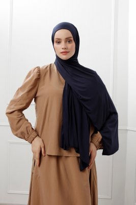 Sibel - Hijab Jersey Bleu Marin Foncé