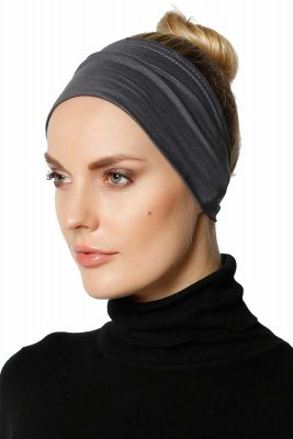 Cemre - Bandana Bonnet Gris Foncé