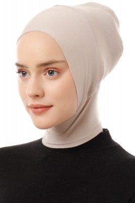 Elnara - Bonnet Plain Hijab Taupe Clair