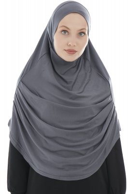 Roxelana - Hijab Al Amira Gris Foncé Longue