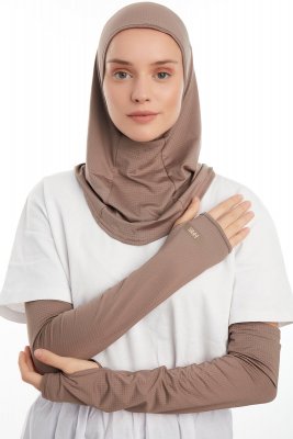 Bayda - Pro Sport Hijab Set Taupe Foncé