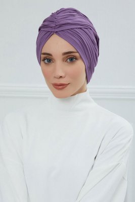 Amy - Turban En Coton Violet
