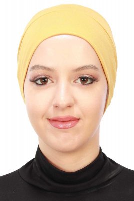 Stella - Turban En Coton Moutarde