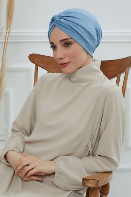 Astrid - Turban En Coton Sky Blue