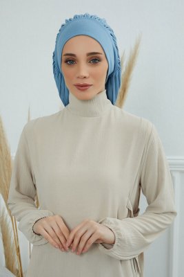 Isabella - Turban En Coton Sky Blue