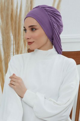 Isabella - Turban En Coton Violet