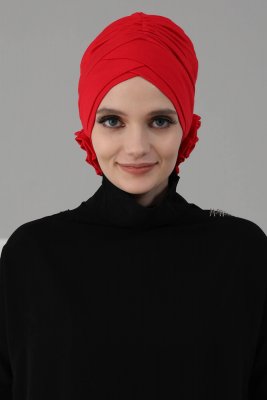 Elisabeth - Turban En Coton Rouge