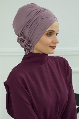 Elisabeth - Turban En Coton Lilac