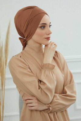 Ellie - Turban En Coton Caramel
