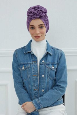 Kerstin - Turban En Coton Violet