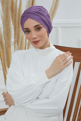 Fiona - Turban En Coton Violet