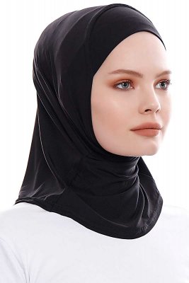 Elif - Hijab Sport Noir - Ecardin