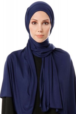 Hande - Hijab En Coton Bleu Marin - Gülsoy