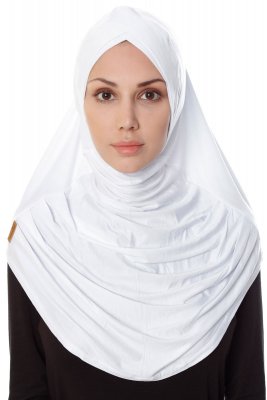 Mia - Hijab Al Amira Blanc One-Piece - Ecardin