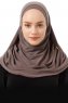 Esma - Hijab Amira Taupe Foncé - Firdevs