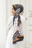 Hijab Twill à Motifs Gold - Sal Evi
