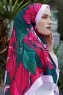 Hijab Twill à Motifs Rubis - Sal Evi