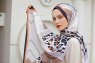 Hijab Twill à Motifs Orange - Sal Evi