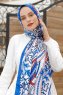 Hijab Twill à Motifs Rouge Brique - Sal Evi