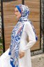 Hijab Twill à Motifs Rouge Brique - Sal Evi