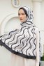 Hijab Twill à Motifs Vagues - Sal Evi
