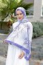 Hijab Twill à Motifs Violet - Sal Evi