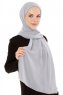 Derya - Hijab Pratique Chiffon Gris Clair