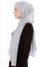 Derya - Hijab Pratique Chiffon Gris Clair