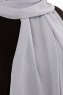 Derya - Hijab Pratique Chiffon Gris Clair