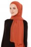 Derya - Hijab Pratique Chiffon Rouge Brique
