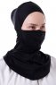 Damla - Bonnet Masque Ninja Hijab Noir