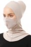 Damla - Bonnet Masque Ninja Hijab Taupe Clair