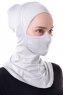 Damla - Bonnet Masque Ninja Hijab Gris Clair