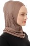 Babe Plain - Hijab Al Amira One-Piece Taupe Foncé