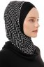 Silva Cross - Hijab Al Amira One-Piece Noir & Blanc