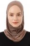 Silva Cross - Hijab Al Amira One-Piece Taupe Foncé