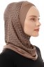 Silva Cross - Hijab Al Amira One-Piece Taupe Foncé