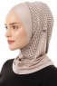 Silva Cross - Hijab Al Amira One-Piece Taupe Clair