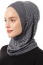 Silva Plain - Hijab Al Amira One-Piece Gris Foncé