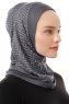 Silva Plain - Hijab Al Amira One-Piece Gris Foncé