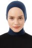 Elnara - Bonnet Plain Hijab Bleu Marin