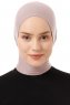 Elnara - Bonnet Plain Hijab Gris Pierre