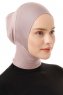 Elnara - Bonnet Plain Hijab Gris Pierre