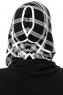 Ekose Plain - Hijab Al Amira One-Piece Noir & Blanc