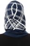 Ekose Plain - Hijab Al Amira One-Piece Bleu Marin