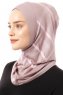 Ekose Plain - Hijab Al Amira One-Piece Gris Pierre