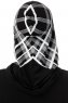 Ekose Cross - Hijab Al Amira One-Piece Noir & Blanc
