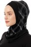 Ekose Cross - Hijab Al Amira One-Piece Noir & Gris Clair