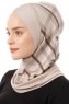 Ekose Cross - Hijab Al Amira One-Piece Taupe Clair