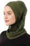 Ekose Cross - Hijab Al Amira One-Piece Kaki